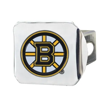 FANMATS NHL Boston Bruins Color Emblem on Chrome Hitch Cover