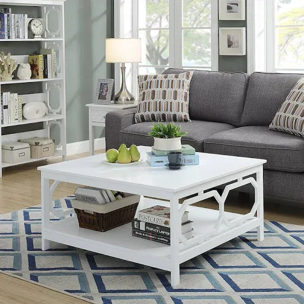 Convenience Concepts Omega Square 36" Coffee Table, White