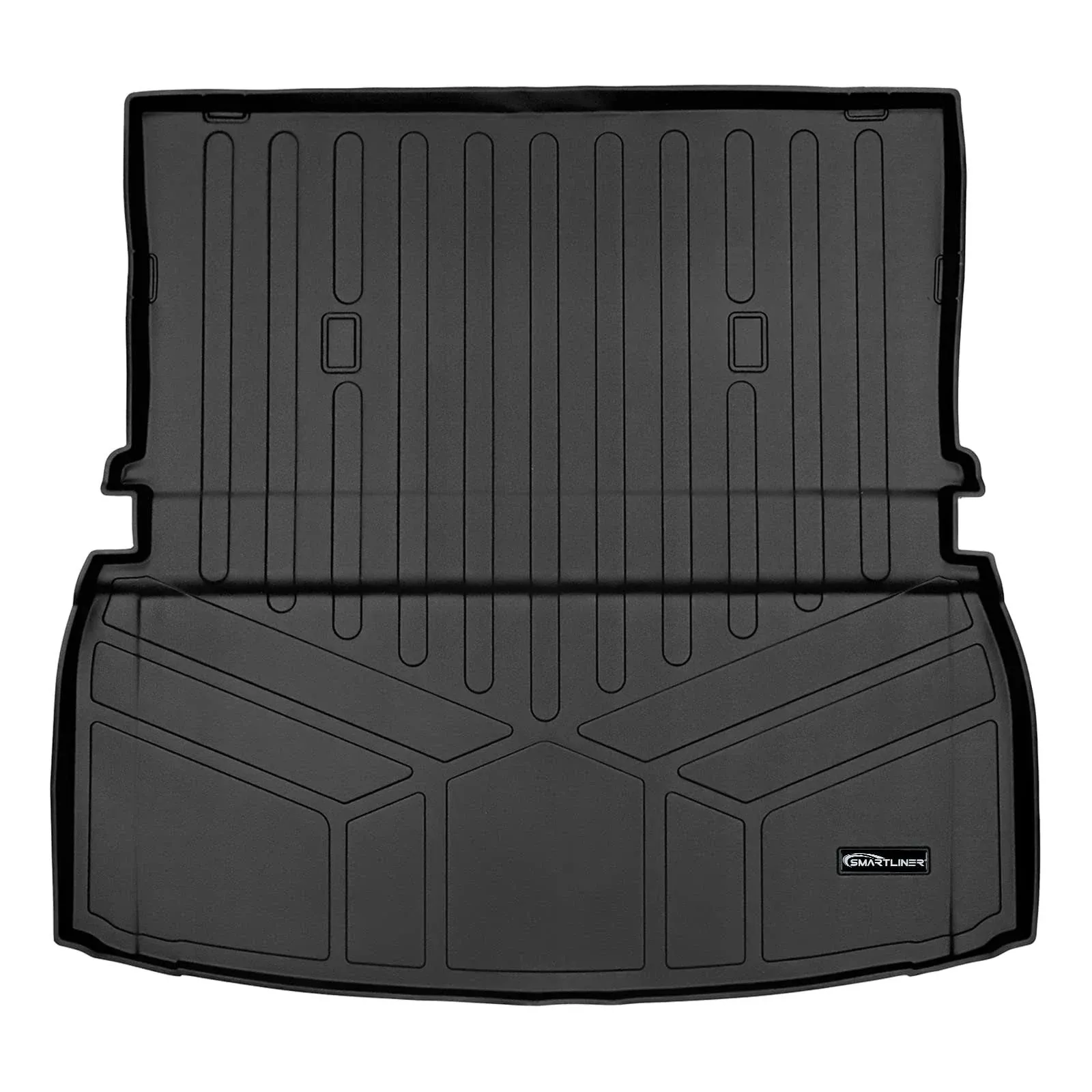 SMARTLINER All Weather Custom Fit Black Cargo Liner Mat Behind The 2nd Row Compatible with 2020-2024 Lincoln Aviator