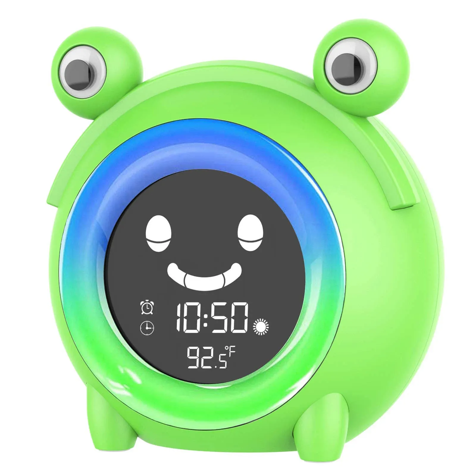 Alarm Clock for Kids Sleep Training Clock with Night Light, Sound Machine, Nap Timer, Snooze, 12/24H, Cute Bedside Clock for Toddlers Girls Boys, Birthday Gift