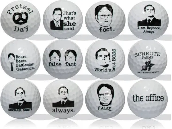 The Office Golf Balls 12 Pack