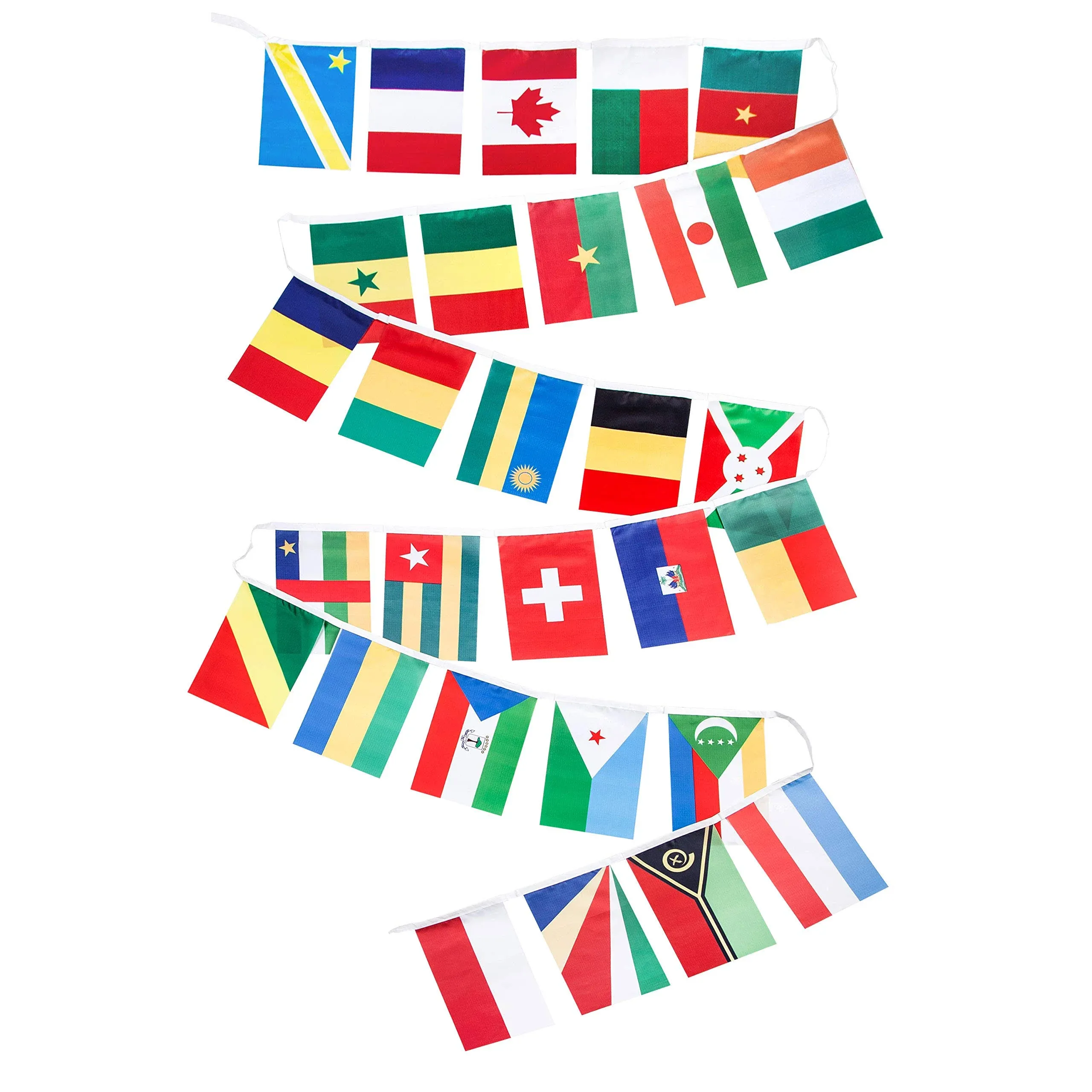 Quarterhouse French Language Country Flags - 29 Francophone Countries Per Str...