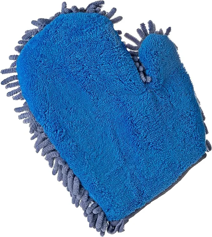 2-in-1 Clean & Polish Microfiber Mitt - Dual Purpose Cleaning Glove