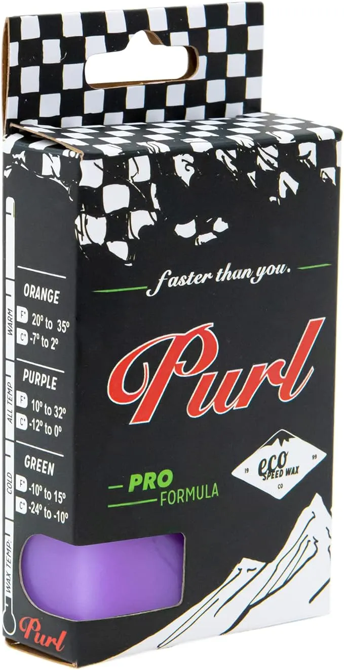 Pro Purple, Purl Ski and Snowboard Wax 68 Gram