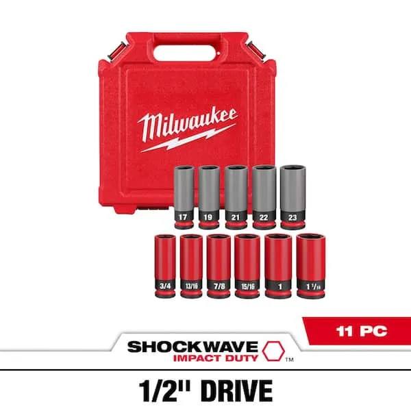 Milwaukee Shockwave Impact Duty Lug Nut Wheel Socket Set