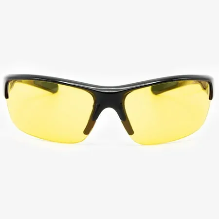 Night Vision Glasses Anti Glare Night Driving Glasses Yellow Tinted Sunglasses for Men and Women with HD Yellow Glasses for Night Driving Sun Glasses Wrap Around Sport Rome in Tortoise