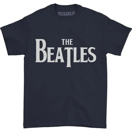 Beatles Men s Vintage Logo T-shirt Small Navy