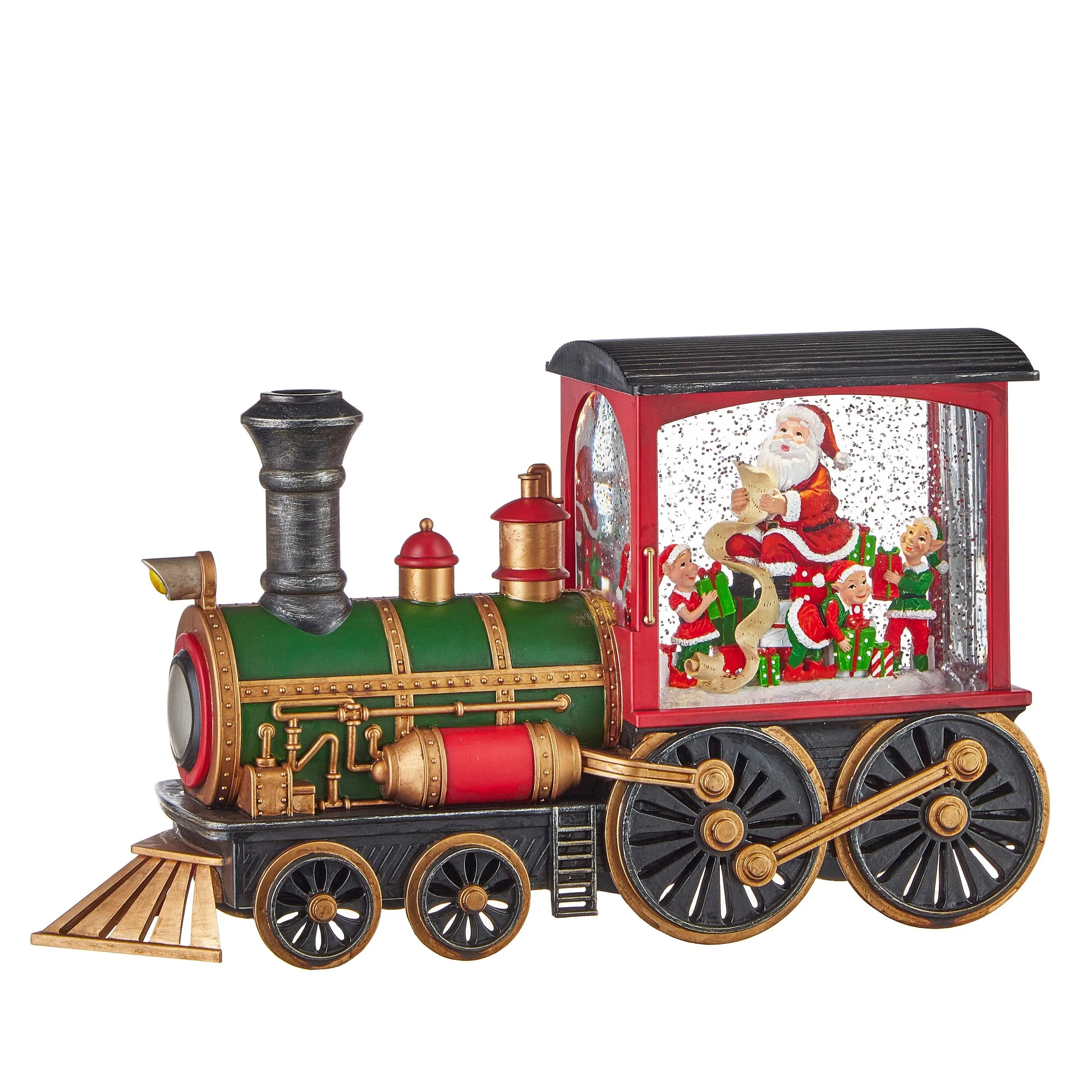 Raz Imports 12.25" Santa's List Musical Lighted Water Train