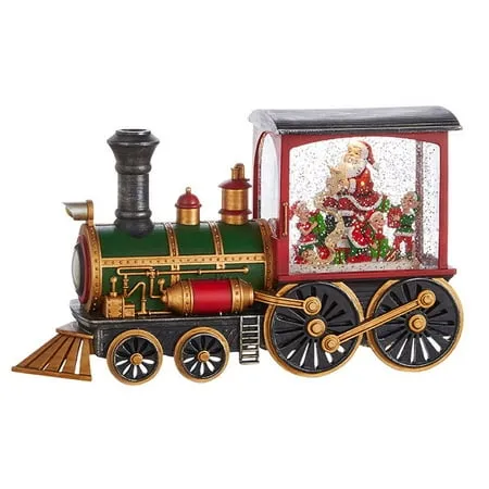 Raz Imports 2020 12.25" Santa's List Musical Train Lighted Water Lante