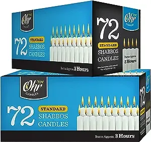 OHR CANDLES Shabbat Candles Traditional Shabbos Candles