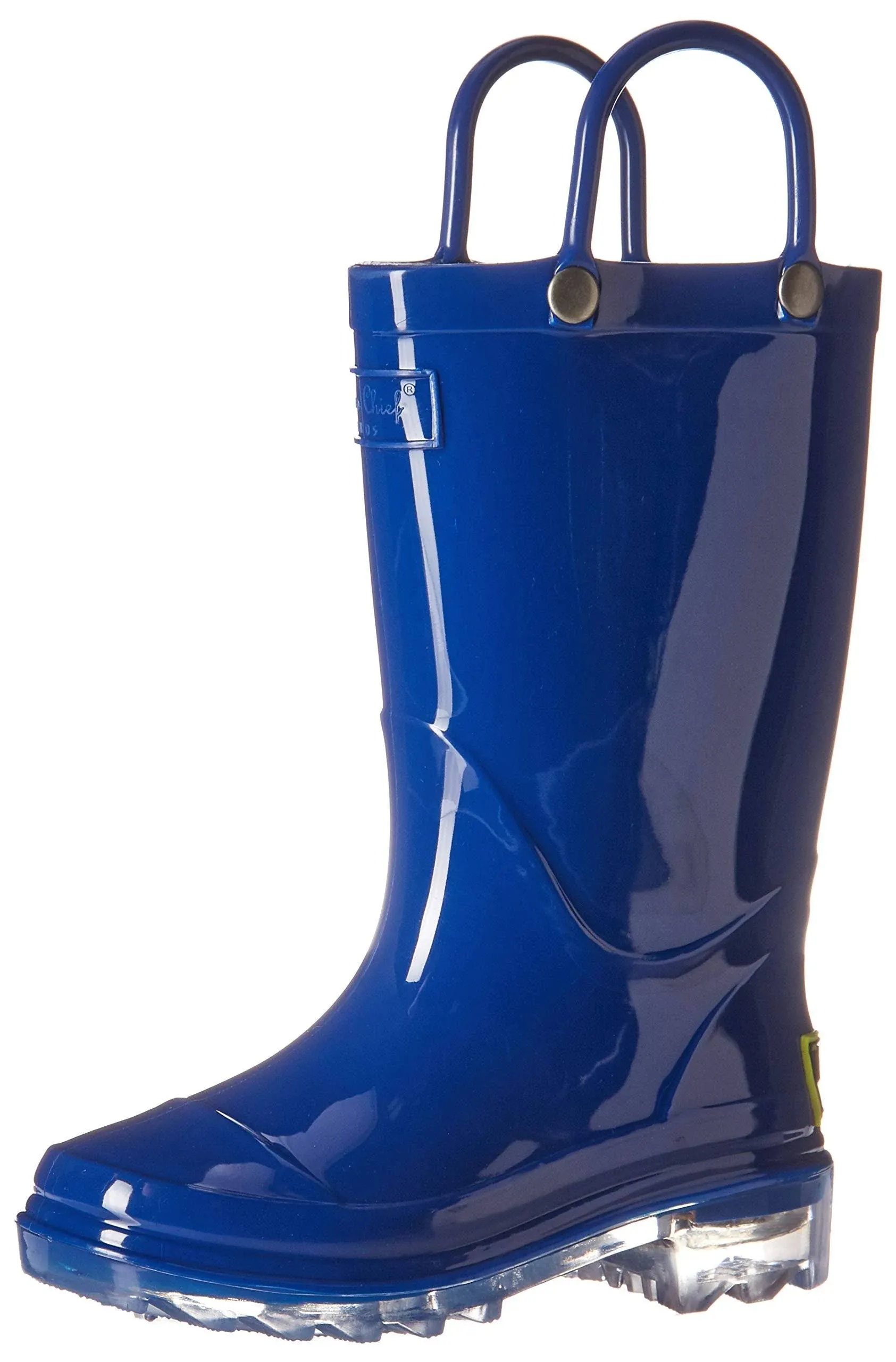 Western Chief Kids Waterproof PVC Light-Up Rain Boot, Kids Unisex, Size: 5, Blue