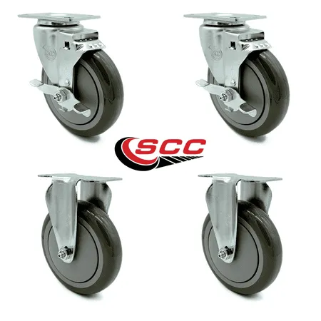 Rubbermaid 4400, 4500 Series Heavy Duty Replacement Casters (Set of 4)