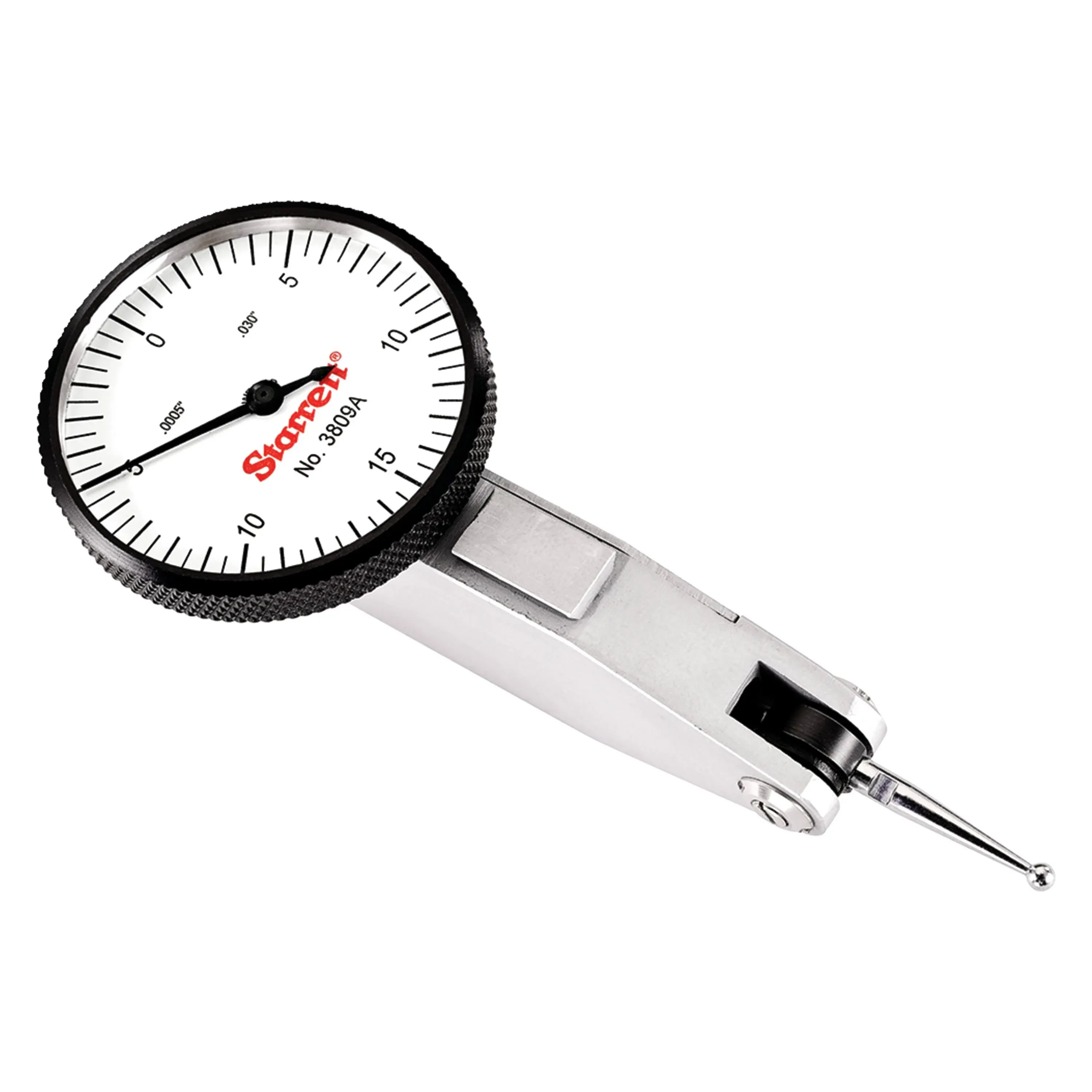 Starrett 0.03 Inch Range, 0.0005 Inch Dial Grad, Horizontal Dial Test Indicat...