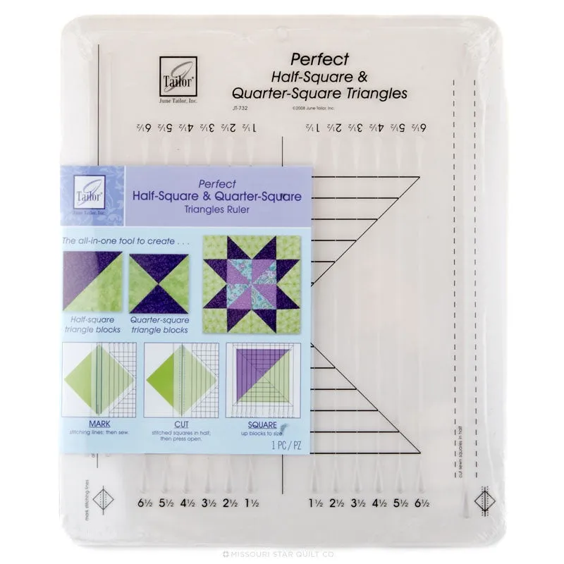 June Tailor Perfect Half Square & Quarter Square Triangles Ruler