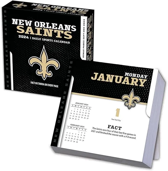 Turner Licensing New Orleans Saints 2024 Box Calendar