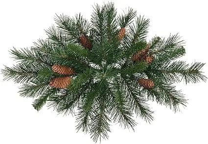 Vickerman 24" Cheyenne Pine Artificial Christmas Swag, Unlit - Faux Pine Christmas Swag - Seasonal Indoor Home Decor