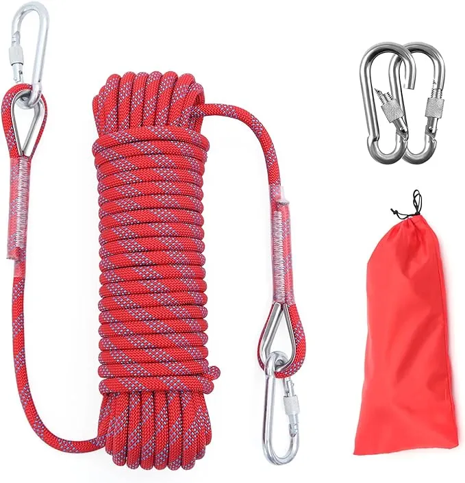 XINSHUNCAN Outdoor Climbing Rope 10mm Diameter 10M(32ft) 20M(64ft) Static Rock ...