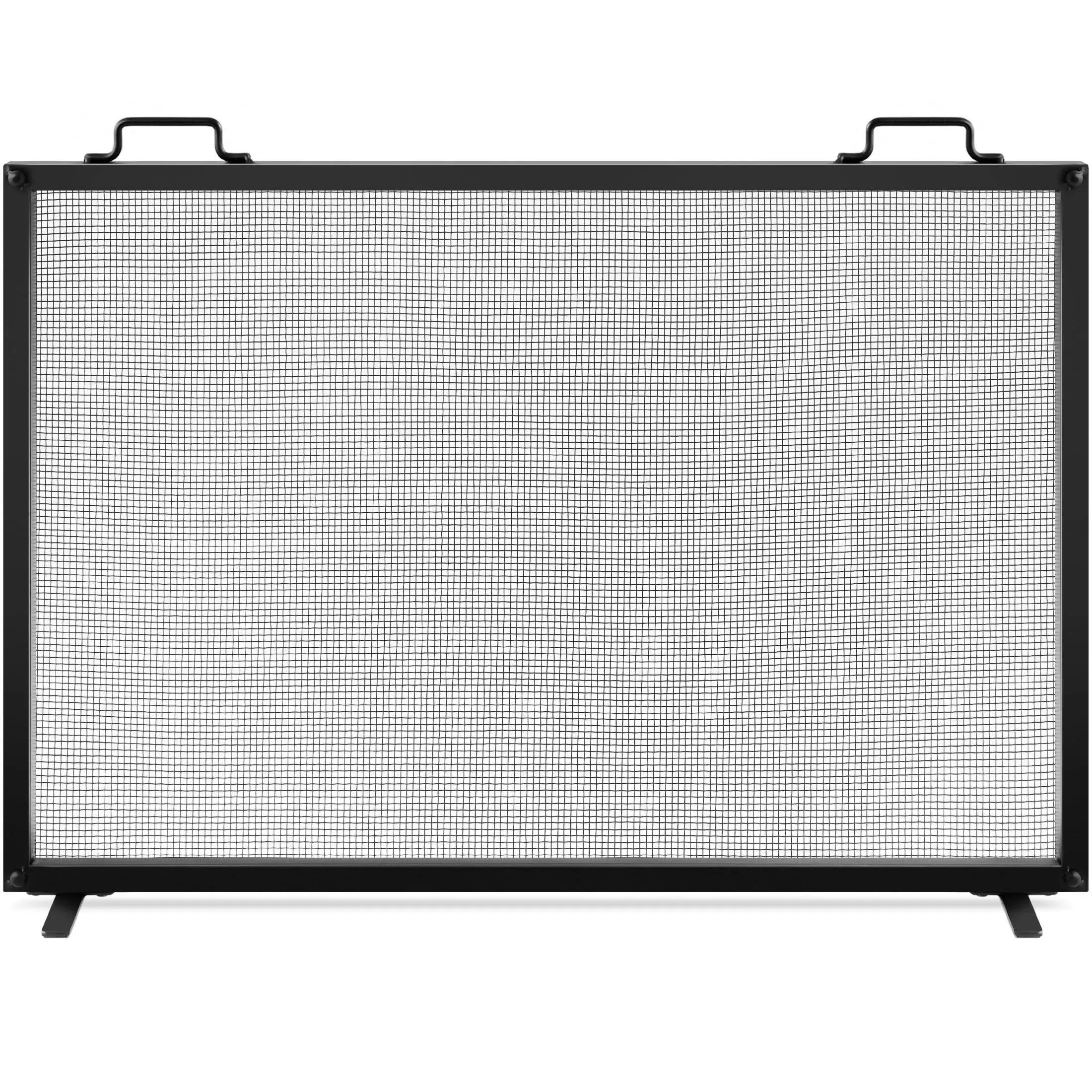 Best Choice Products 38x27in Single Panel Fireplace Screen Handcrafted Steel Mesh ...