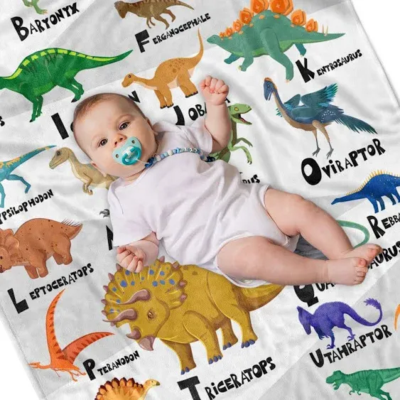 Dinosaur Blanket for Boys Soft Cozy Flannel Warm Dinosaur Unique Gifts Dinosaur Room Decor Throw Blanket for Teens Kids for Couch Sofa Bed Dino Blanket for Girls Teens 50"x60"