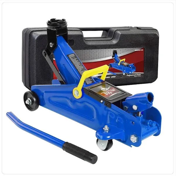 Jack Boss Floor Jack 1.5 Ton (3,300 LBs) Hydraulic Car Jack with Storage Case...