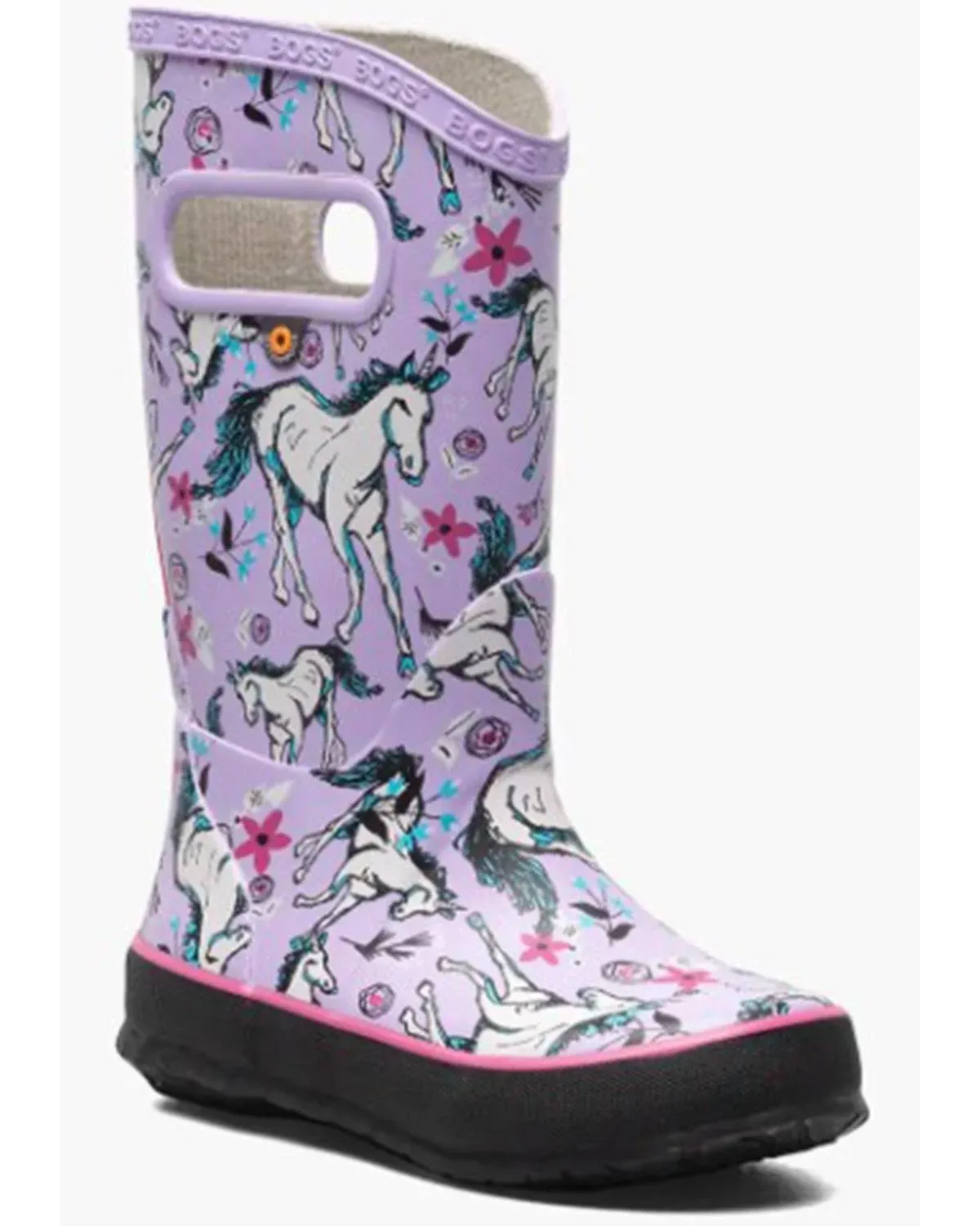 Bogs Kids' Rain Boots Unicorn Awesome 2 Lavender Multi