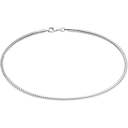 Savlano 925 Sterling Silver Solid Italian Round Diamond Cut Snake Chain Bracelet For Women Girls & Men - Made in Italy Comes With Savlano Gift Box