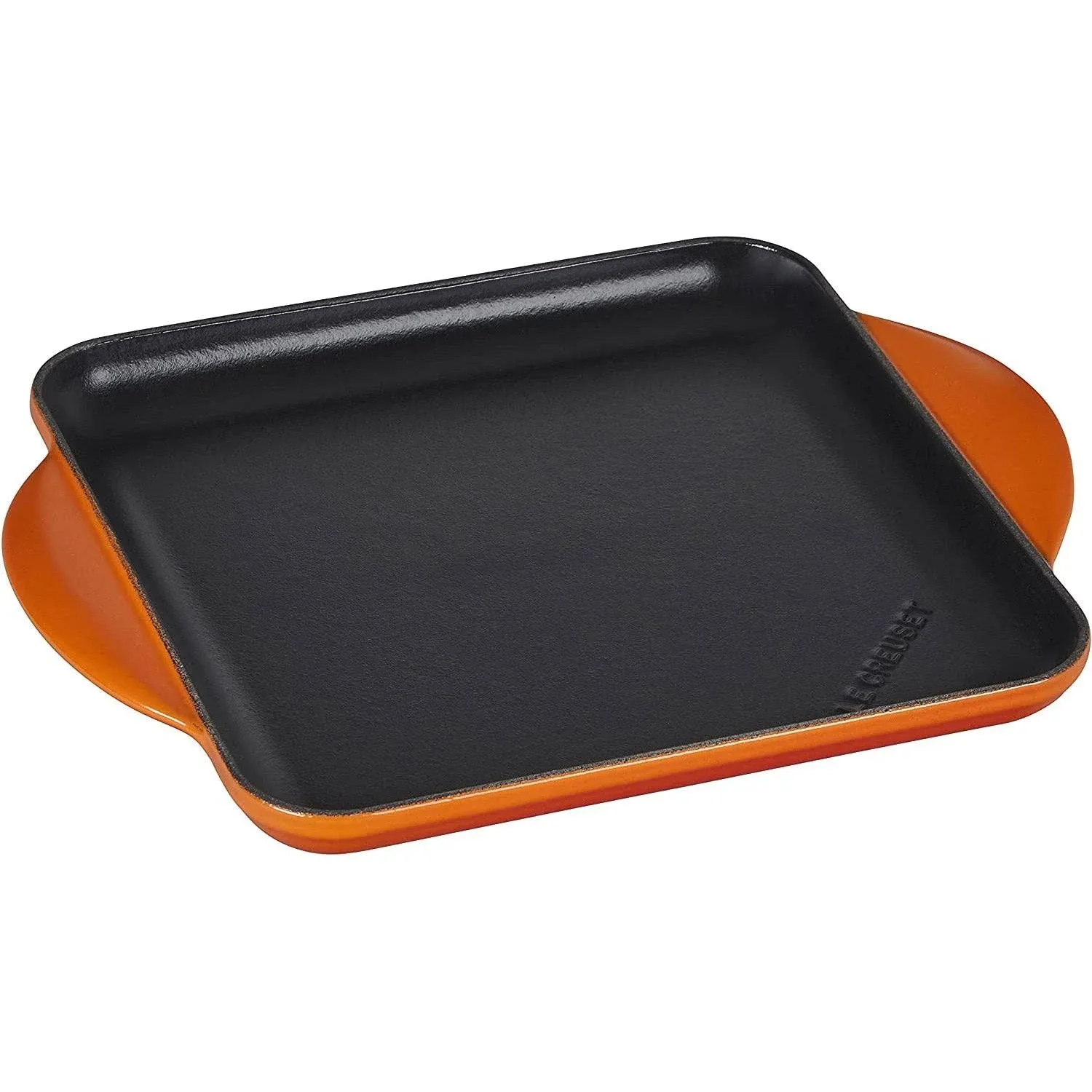 Le Creuset 9.5" Cast Iron Square Griddle Pan - Flame