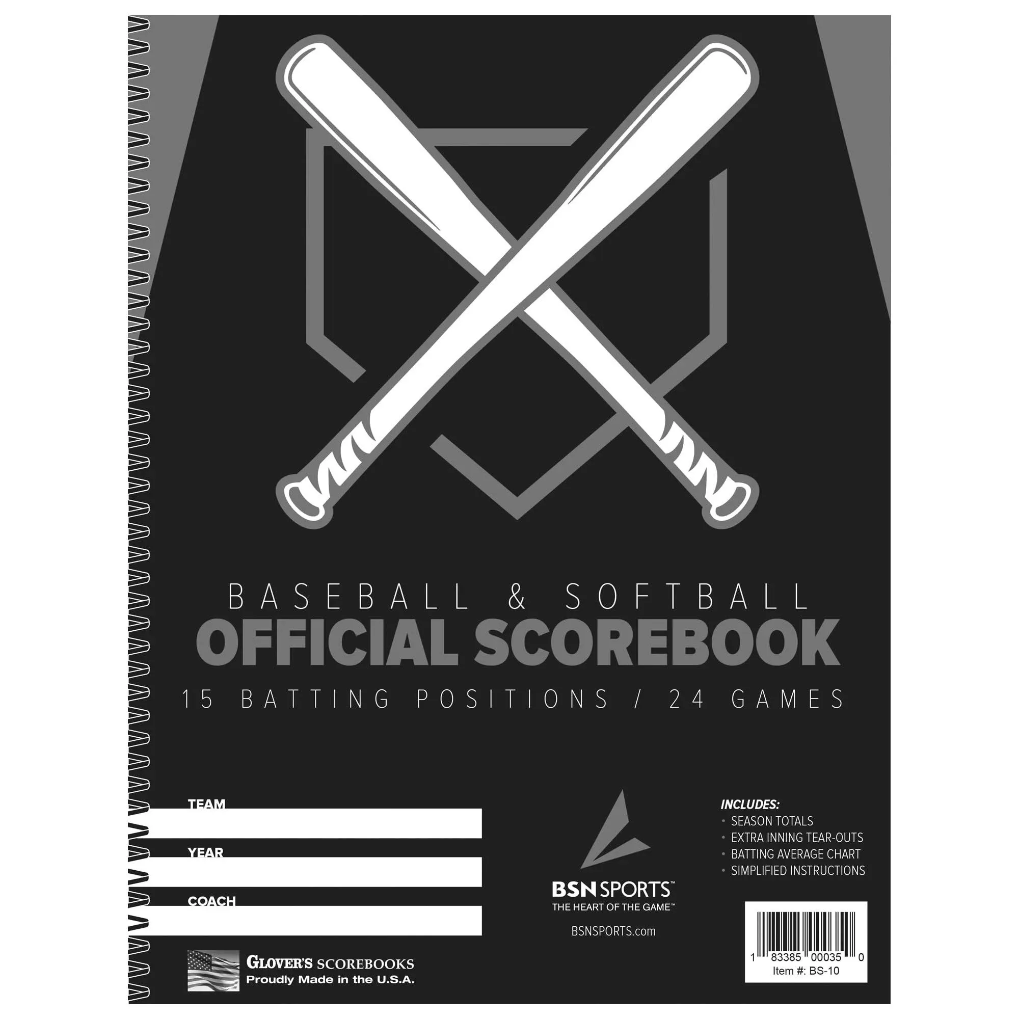 BSN Baseball/Softball Scorebook