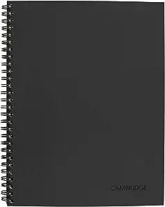 Cambridge Action-Planner Side-Bound Business Notebook, Black 80 Sheets