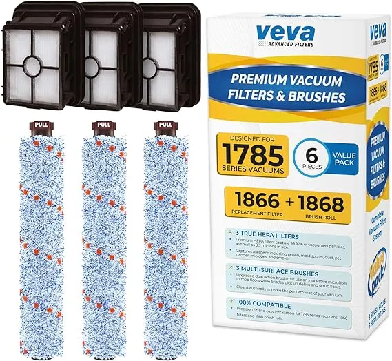 VEVA Premium Vacuum HEPA Filter Set Compatible with Bissell Model 1866 Brand New