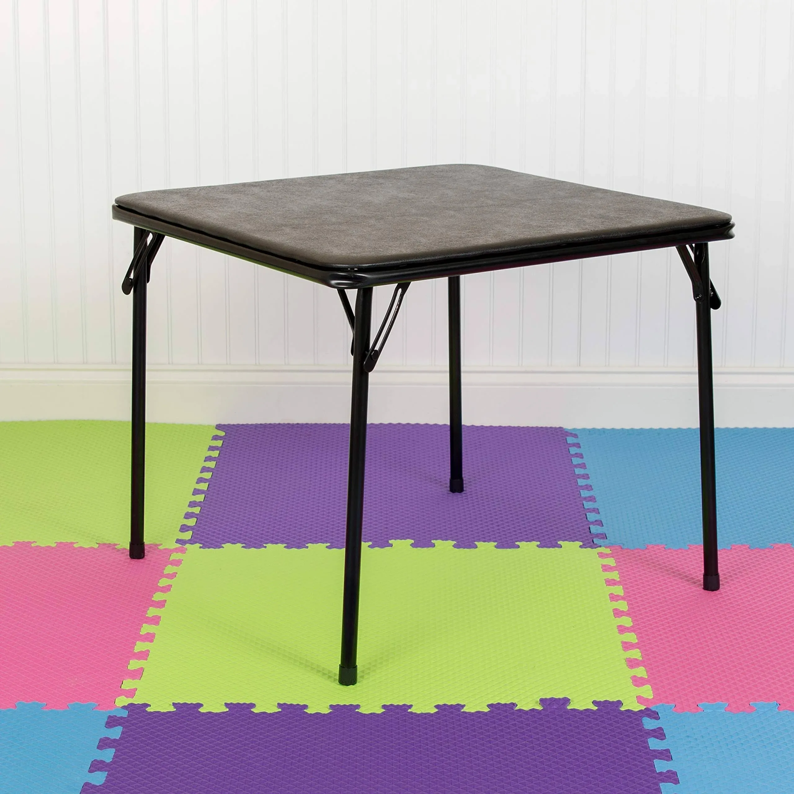 Emma + Oliver Kids Black Folding Table