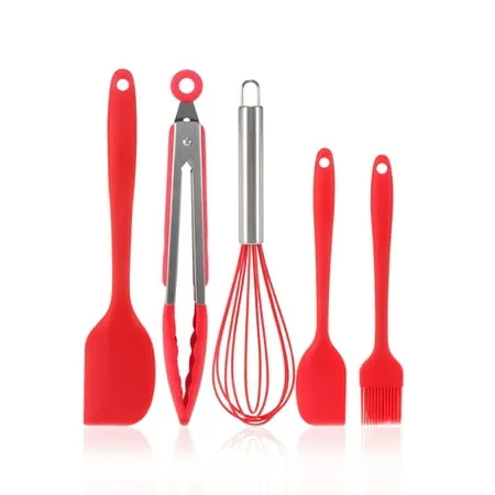 MOACC Silicone Cook Utensils 5 Piece Kitchen Cooking Set