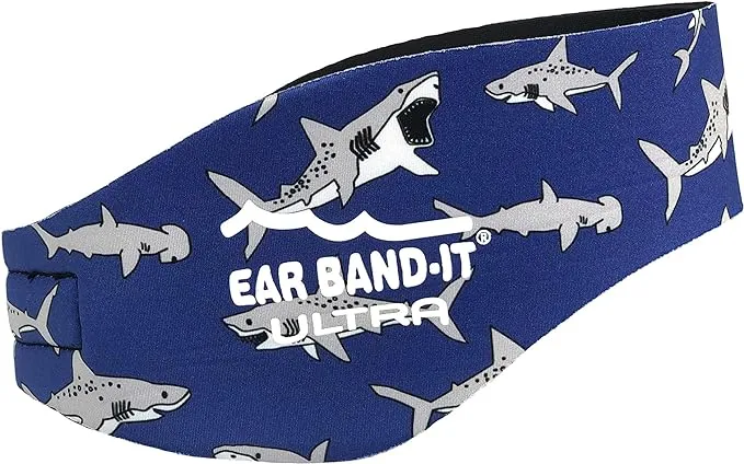 EAR BAND-IT Ultra Swimming Headband - Best Swimmer's Headband - Keep Water Out, Hold Earplugs in - Doctor Recommended - Secure Ear Plugs - Invented by ENT Physician - Medium (See Size Chart)