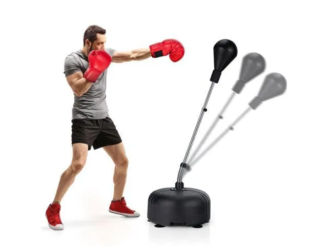 Freestanding Punching Bag with Stand Boxing Gloves for Adult Kids Adjustable