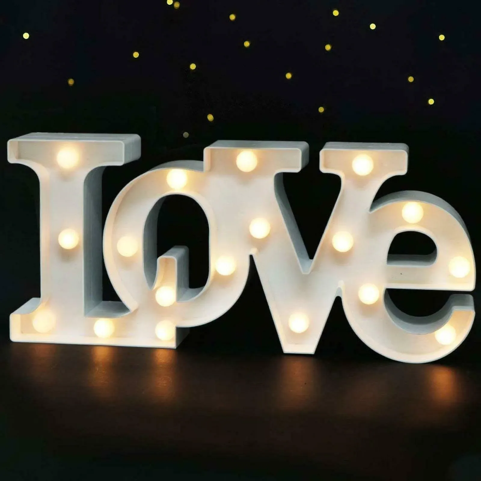 Bright Zeal 16" x 7" Large Love Bedroom Decor Lights LED MARQUEE Letters (White)