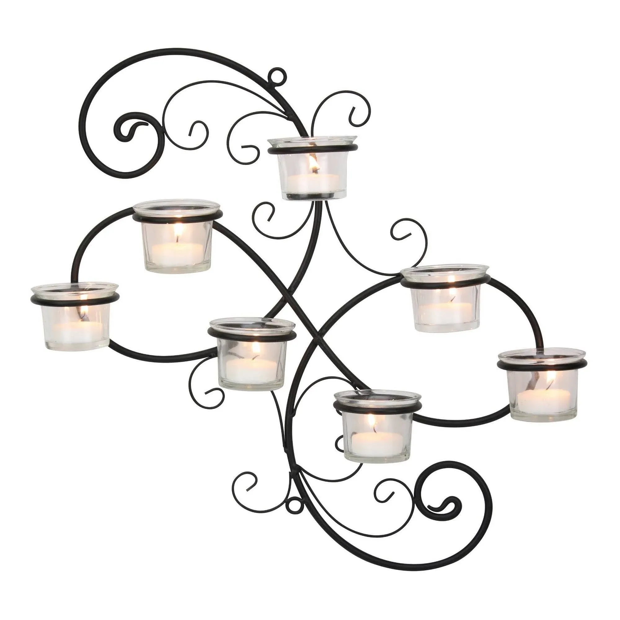 Stonebriar Transitional Scrolled Ivy Tea Light Candle Holder Hanging Wall NEW