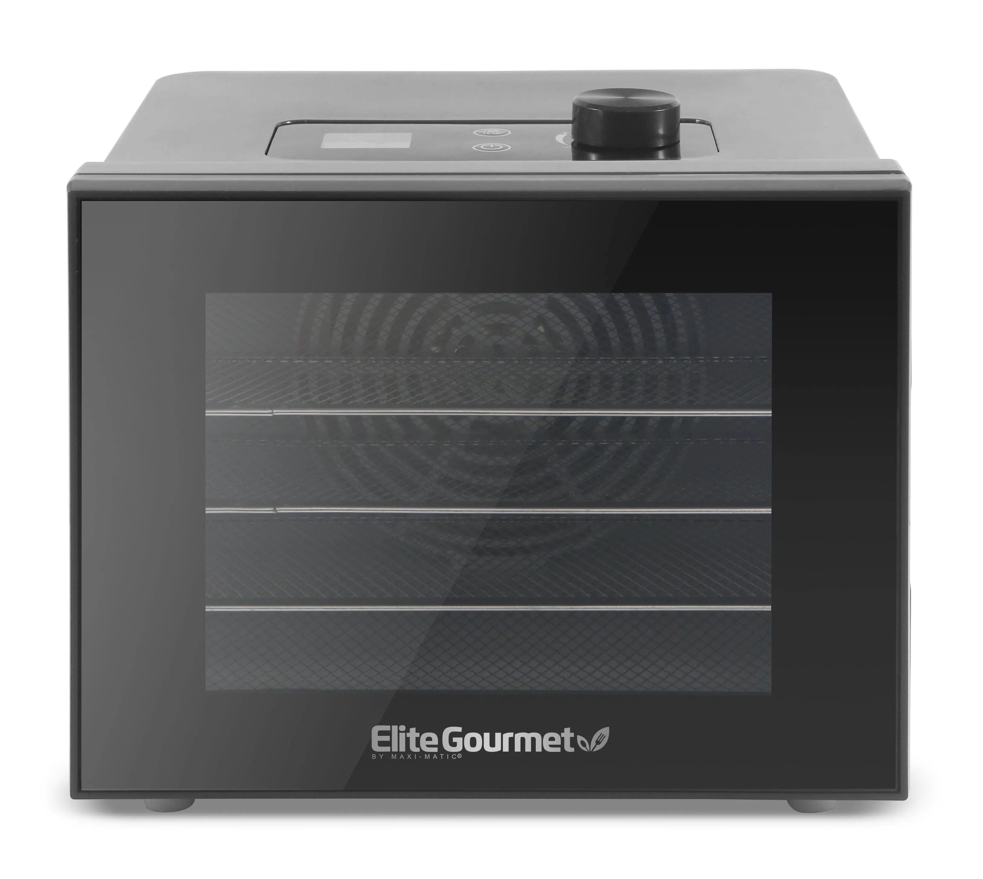 Elite Gourmet - Digital Food Dehydrator with 4 Stainless Steel Trays - Black