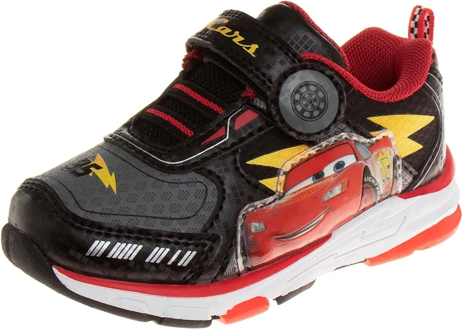 Disney Pixar Cars Boys Black/Red Lighted Sneaker (Toddler/Little Kid)