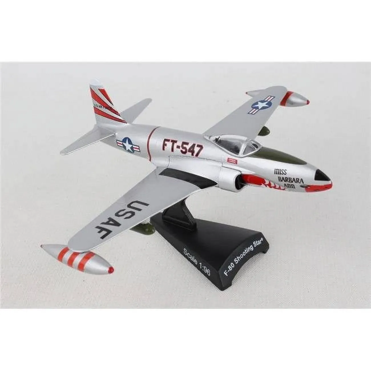 Lockheed F-80 Shooting Star Fighter Aircraft "Evil Eye Fleagle - Miss Barbara Ann" United States Air Force 1/96 Diecast Model Airplane by Postage Stamp