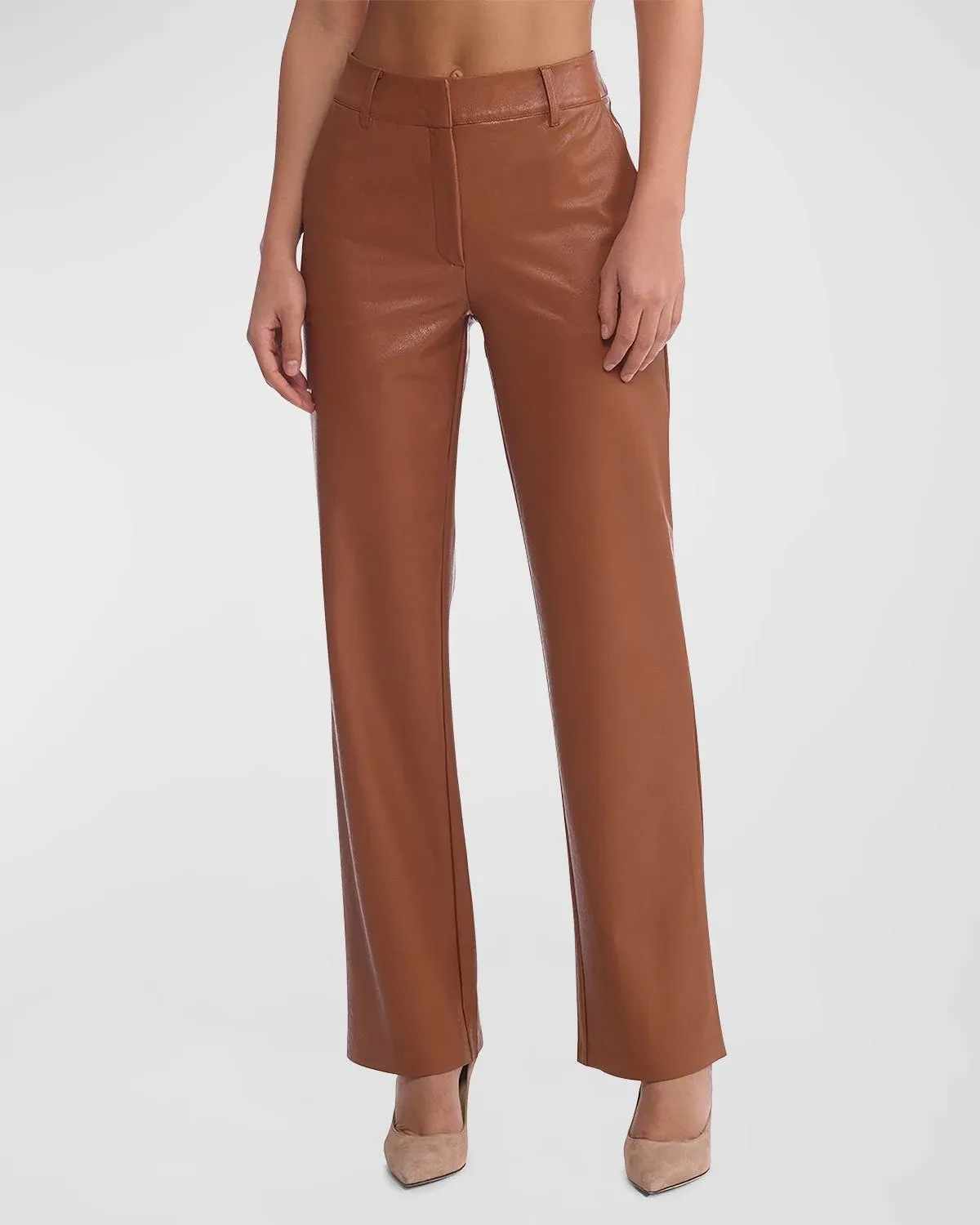 Commando Women's Faux Leather Trousers - Cocoa - Size Xs