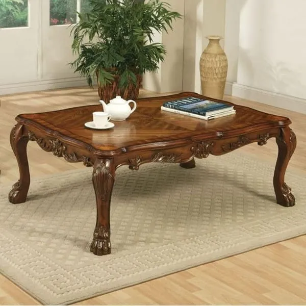 ACME Dresden Coffee Table, Cherry Oak - Bed Bath & Beyond - 21620465