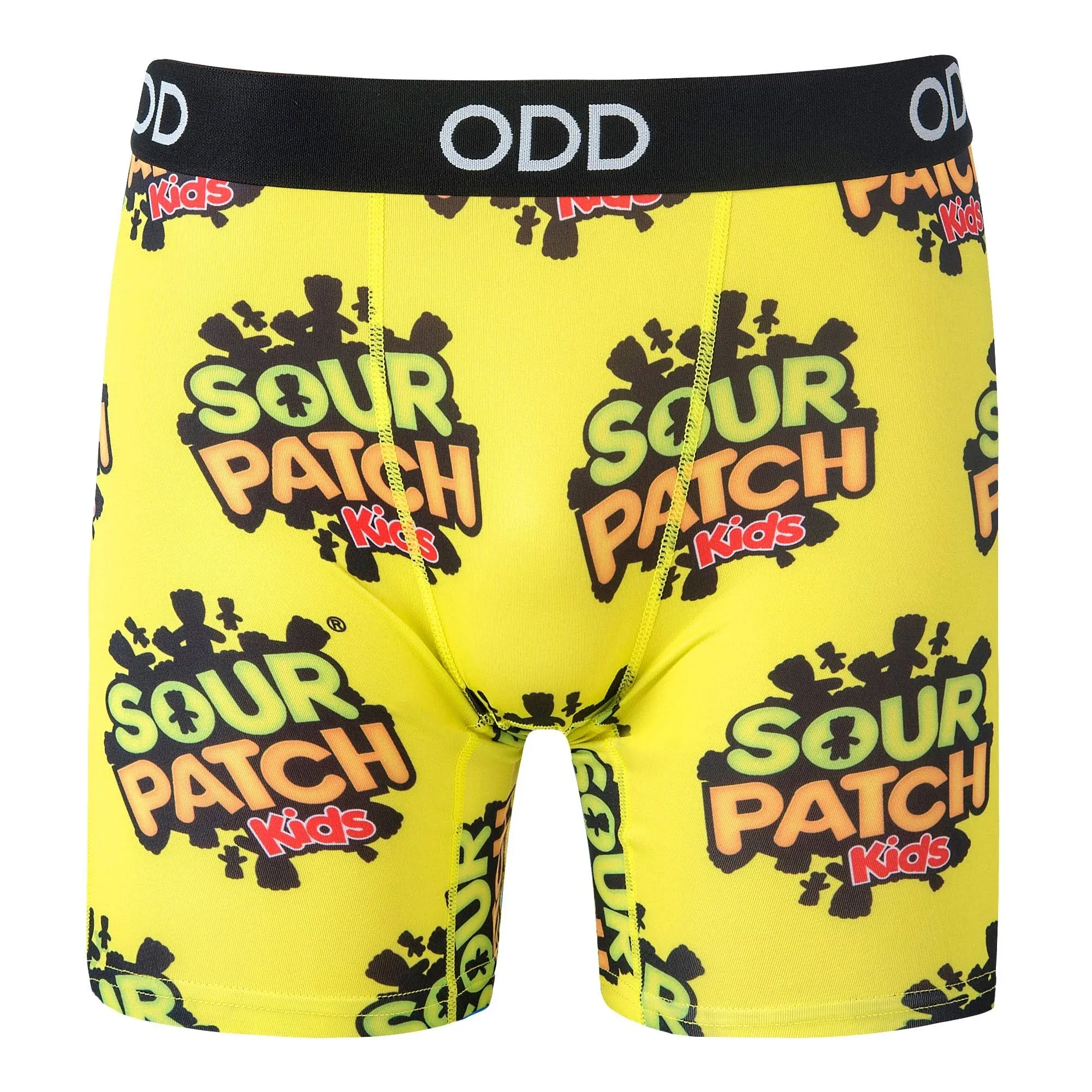 Men's Odd Sox Sour Patch Kids Logos Boxer Briefs Underwear Small Yellow