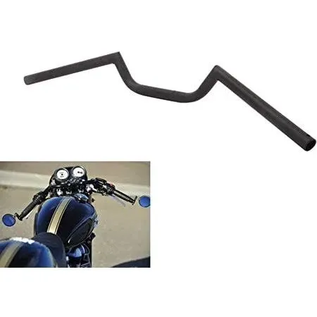 AnXin Motorcycle 7/8" Handlebar Cafe Racer Ace Clubman Style Handlebars 22MM Universal For Bobber Custom Application Black