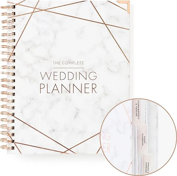 Your Perfect Day Wedding Planner for Bride - Wedding Planning Book and Organizer, Bridal Wedding Planner Book & Binder with Wedding Countdown Calendar (MARBLED)