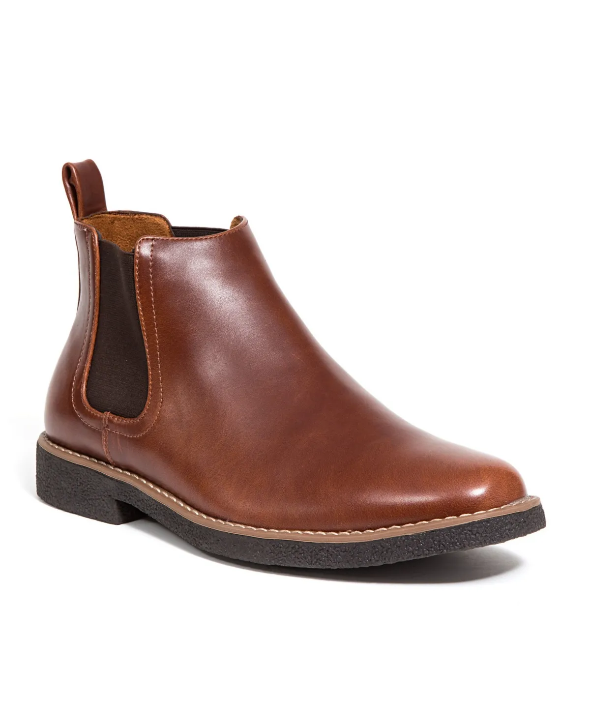 Deer Stags Men's Rockland Chelsea Boot Redwood-dark Brown 8