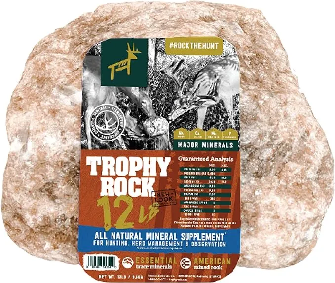 Redmond All-Natural Mineral Rock/Salt Lick, Attract Deer and Big Game 12 pounds