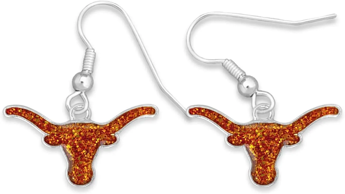 Texas Longhorns Game Day Glitter Earrings Jewelry Gift Licensed UT