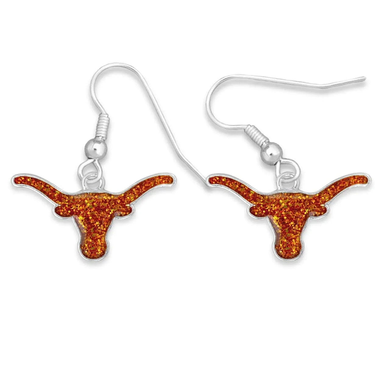 Texas Longhorns Game Day Glitter Earrings Jewelry Gift Licensed UT