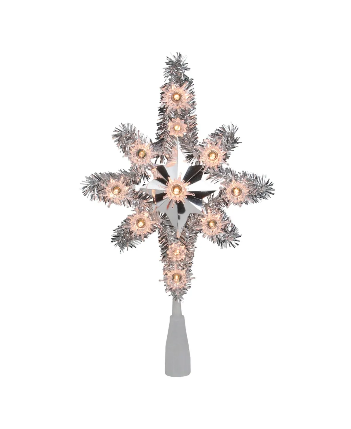 Lighted Tinsel Star Of Bethlehem Christmas Tree Topper