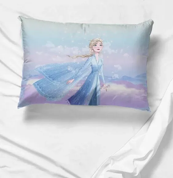 Jay Franco Disney Frozen Sisters 1 Single Reversible Pillowcase Features Elsa & Anna - Double-Sided Kids Super Soft Bedding